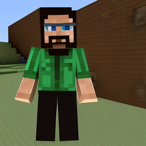 Prompt: Walter white minecraft skin