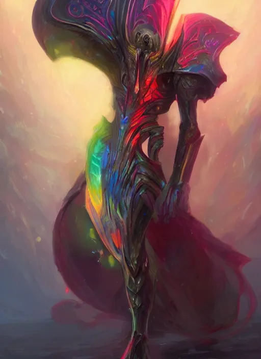 Image similar to sauron wearing a rainbow dress, elegant, digital painting, concept art, smooth, sharp focus, illustration, from starcraft by ruan jia and mandy jurgens and artgerm and william - adolphe bouguerea