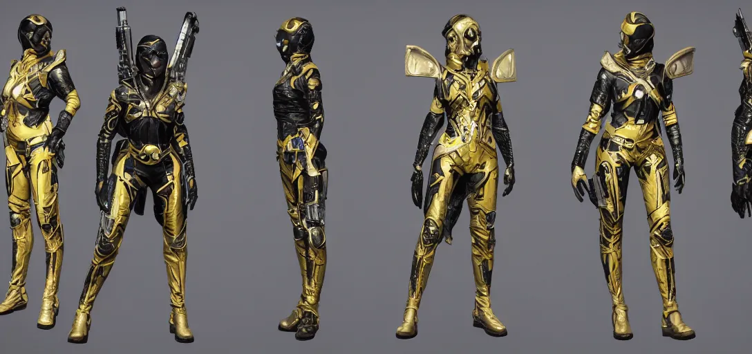 Image similar to character sheet concept art of female special forces superhero from destiny 2, hooded opalescent diaphanous robe with intricate gold inlay, gypsy, face paint, ferrofluid armor, realistic, hyperrealistic, photographic, costume, wlop, dan mumford, greg rutkowski, high detail, octane render, alexander mcqueen, james gurney, photo, 8 k, intricate