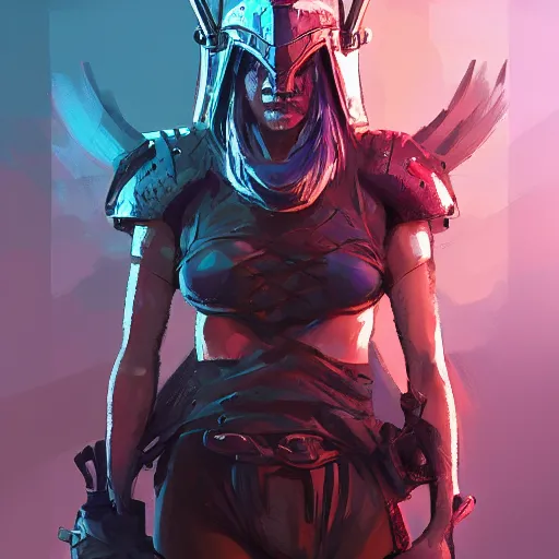 Image similar to cyberpunk viking helmet mask warrior goddess robot ninja fantasy, art gta 5 cover, official fanart behance hd artstation by jesper ejsing, by rhads, makoto shinkai and lois van baarle, ilya kuvshinov, ossdraws