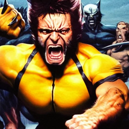 Image similar to wolverine action pose, portrayal by danny devito