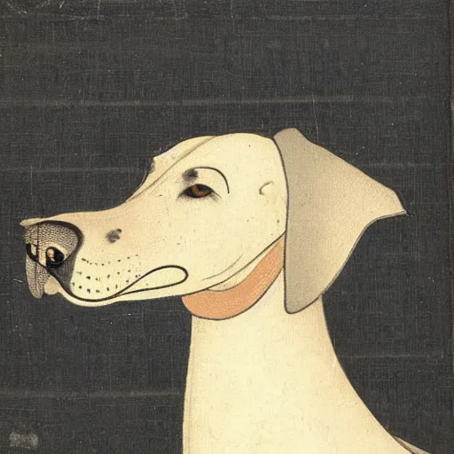 Image similar to Dóberman, Itō Jakuchu, 1790