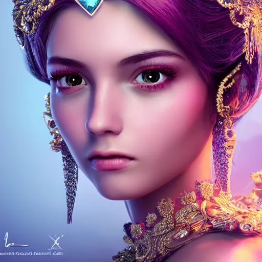 Image similar to wonderful princess of beauty with fair skin, ornate 8 k gorgeous intricate detailed, accent lighting, dramatic light, octane render