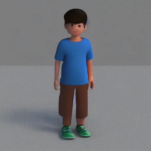 Prompt: 3 d render of a boy