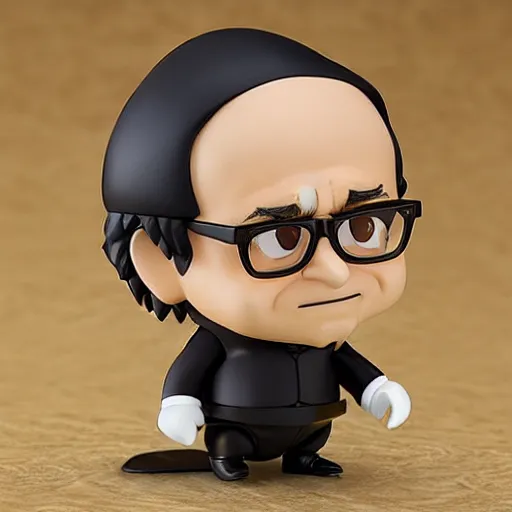 Image similar to nendoroid of danny devito as the penguin, product photo