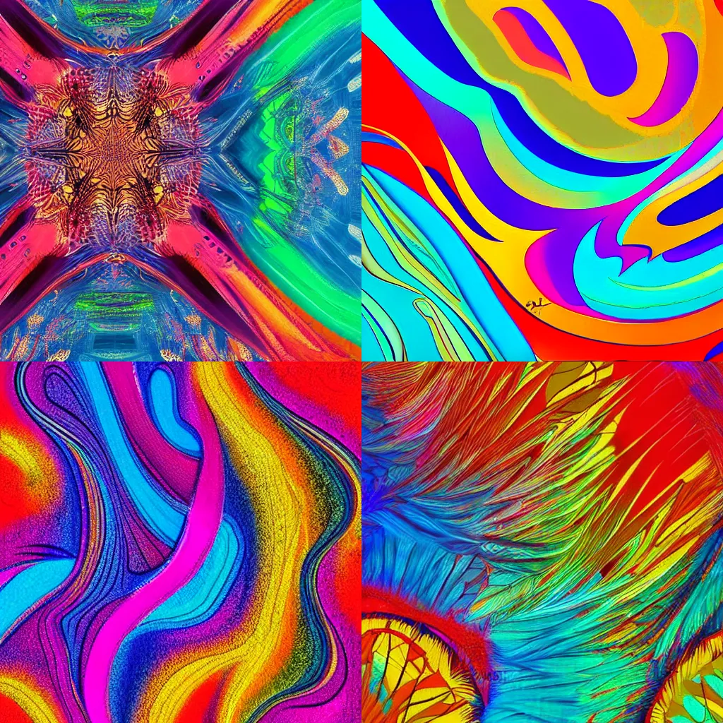 Prompt: beautiful patterns, colorful dream, abstract art