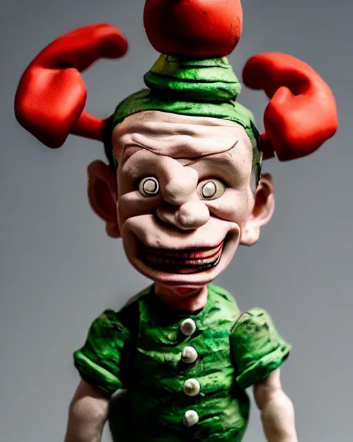 Image similar to an papier mache popeye by tim burton, realistic, very detailed, complex, intricate, studio lighting, bokeh, sigma 5 0 mm f 1. 4