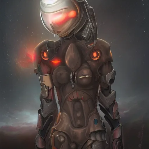Prompt: A melancholic cyborg, top image of all time on /r/ImaginaryCharacters subreddit