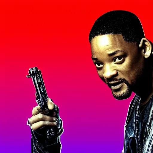 Image similar to Will Smith playing blade Digital art 4K detail