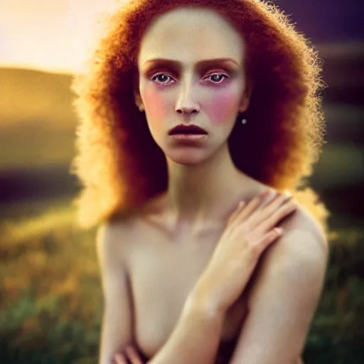 Prompt: photographic portrait of a stunningly beautiful renaissance female in soft dreamy light at sunset, contemporary fashion shoot, by edward robert hughes, annie leibovitz and steve mccurry, david lazar, jimmy nelsson