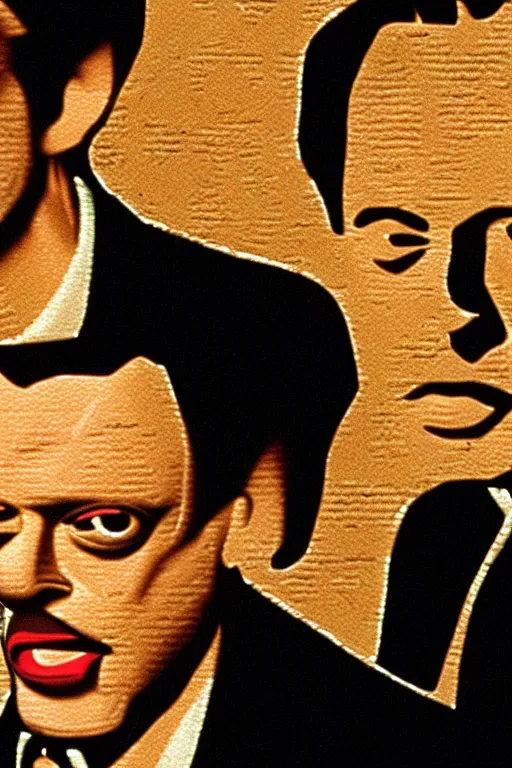 Image similar to film still of steve buscemi made out of bread in reservoir dogs, 4 k