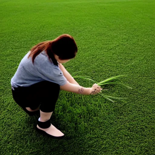 Touching grass for the first time 