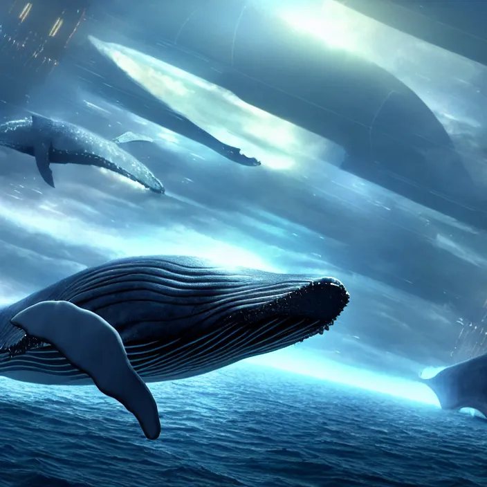 Whales-art-beautiful-killer-ocean-fantasy-earth-abstract-digital-whale-gif-,  HD wallpaper