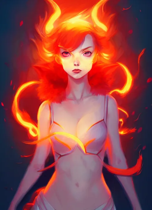 Image similar to style artgerm, joshua middleton, illustration, anthropomorphic hamster wearing orange pelt light armor, anime eyes, red hair, swirling fire flames cosmos, fantasy, dnd, cinematic lighting