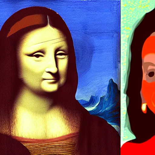 Image similar to a painting of xi jinping yelling at nancy pelosi, in the style of mona lisa,