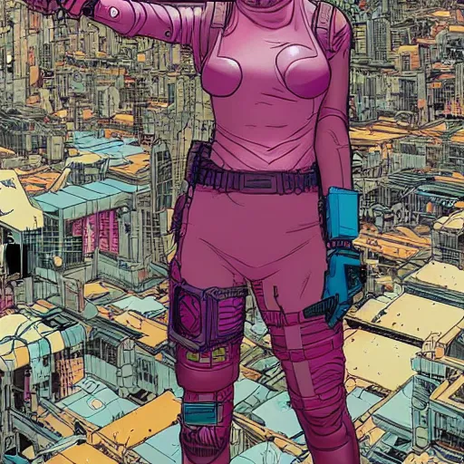 Image similar to Cyberpunk girl by Josan Gonzalez and Geof Darrow