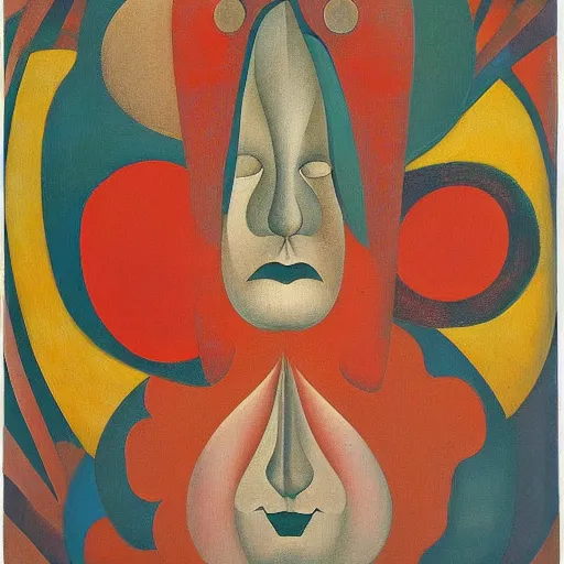 Image similar to floral face portrait by leonetto cappiello and wojciech siudmak and ernst fuchs, anni albers, oil on canvas