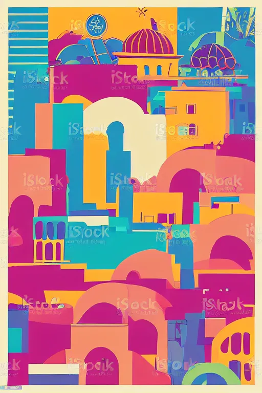 Prompt: minimalist boho style art of colorful rio de janeiro, illustration, vector art