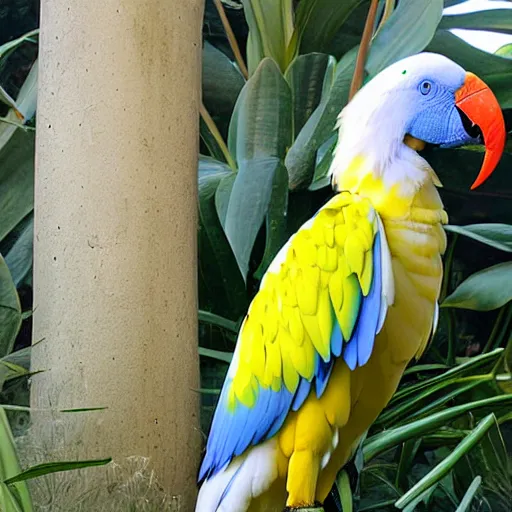 albino rainbow hyacinth macaw | Stable Diffusion