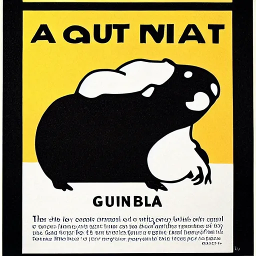 Image similar to a 1970s travel poster advertising the guinea pig island