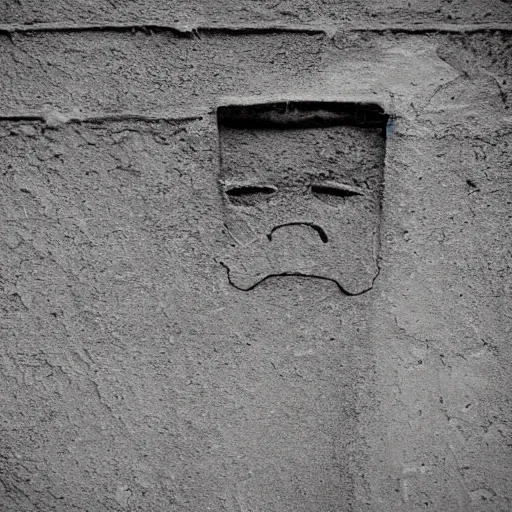 Prompt: closeup of an old wall pareidolia