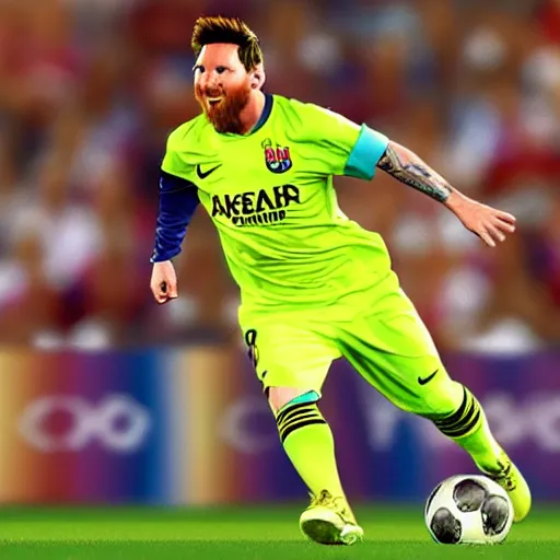 Image similar to leo messi as shrek