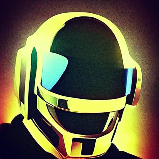 Image similar to “portrait of figure wearing a Daft Punk. Art in the style of Naruto.”