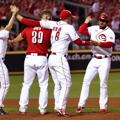 Image similar to Cincinnati reds win world series