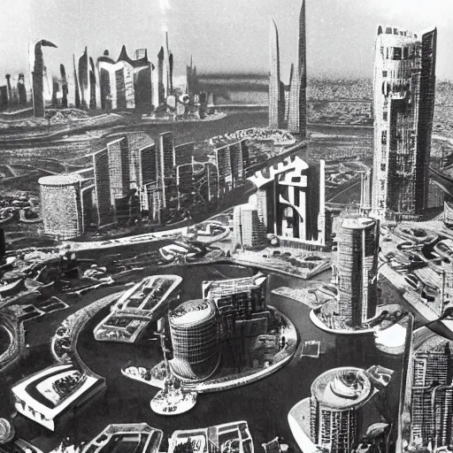Prompt: the city of tomorrow in 1960