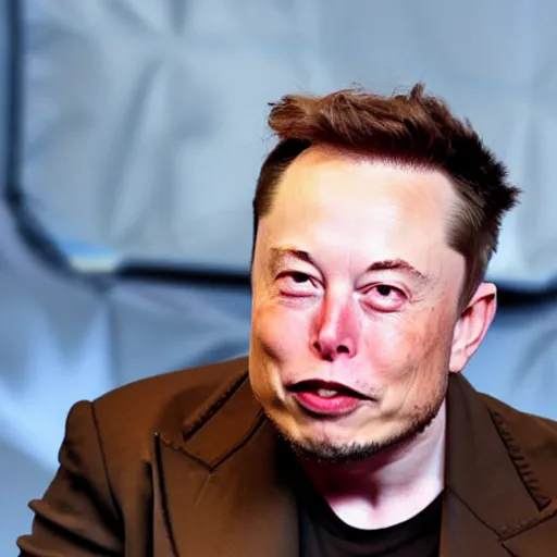 Image similar to elon musk frozen inside an ice cube