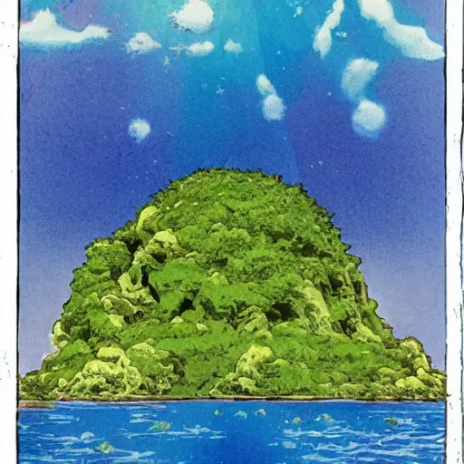 Image similar to island floating in space