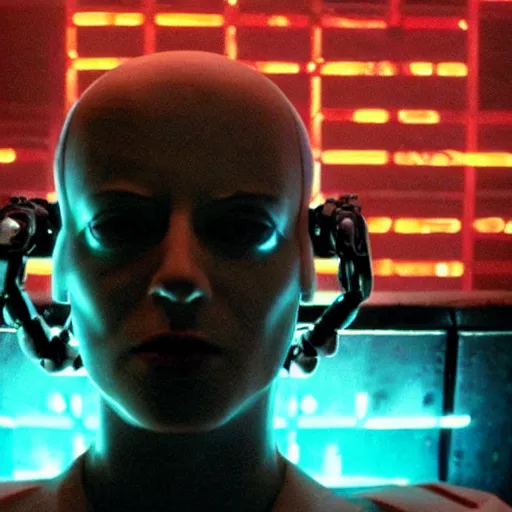 Prompt: movie still of a cyborg, cinematic composition, cinematic light, by alejandro jodorowsky and gaspar noe