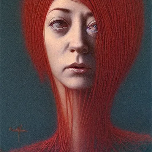 Image similar to alyson hannigan with short hairs by beksinski