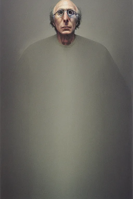 Prompt: portrait of Larry David by Zdzislaw Beksinski