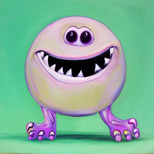 Image similar to smiling monster, painting by lilly pavlova