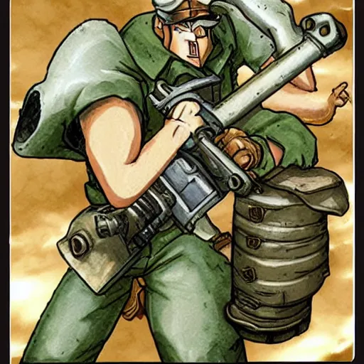 Prompt: Marco from Metal Slug