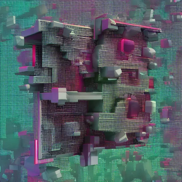 Prompt: a 3d rendering of the pokemon missingno, octane render, nvidia, zbrush, 5k, artstation trending