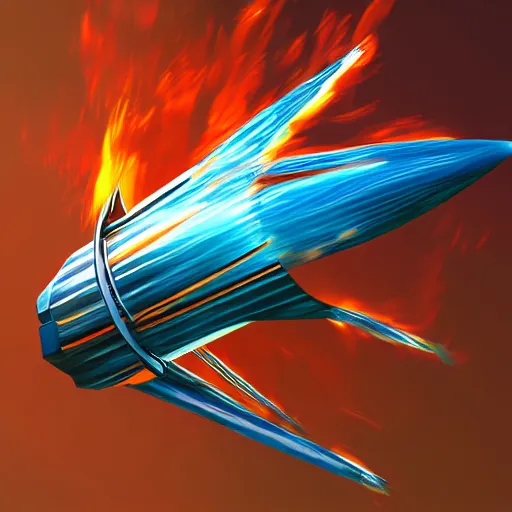 Image similar to Rocket ship, motion blur, explosion, fire, space, digital art