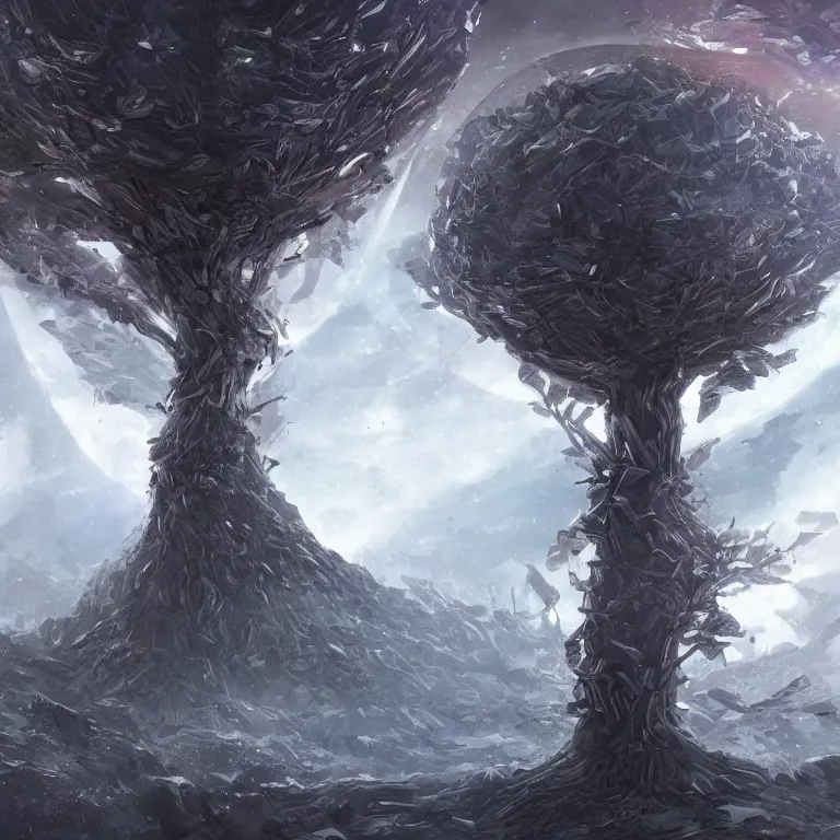 Prompt: 4 th dimensional tree, sci - fi concept art, 4 k