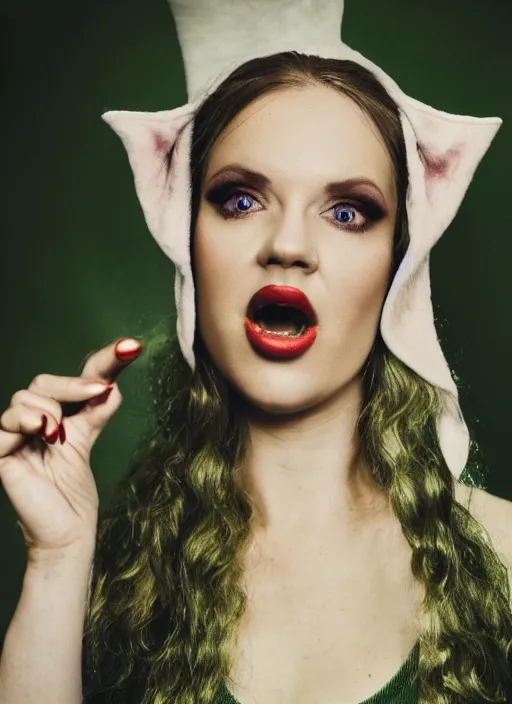 Image similar to the singer aurora aksnes as an elf