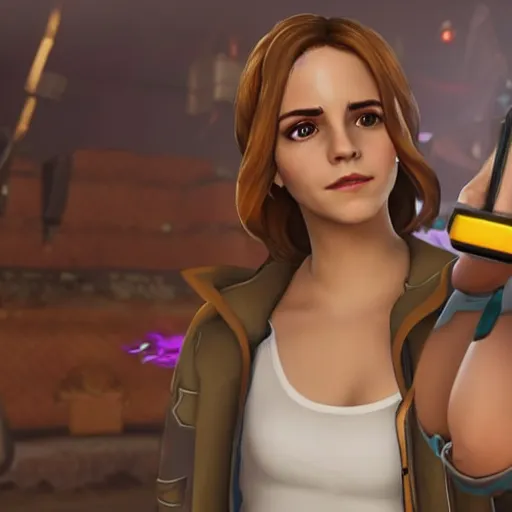 Image similar to Emma Watson screenshot from overwatch