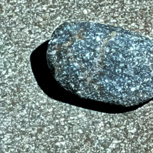 Prompt: a rock on the smallest scale that humans can understand. Quantum scale.