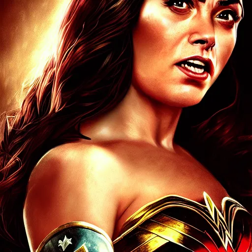 Image similar to danny devito as wonder woman, digital painting, extremely detailed, 4 k, intricate, brush strokes, mark arian, artgerm, bastien lecouffe - deharme