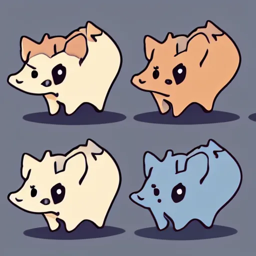 Image similar to cute adorable hedgehog sideview vector art