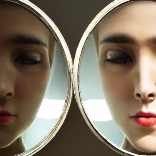 Image similar to ”two mirrors looking at each other”