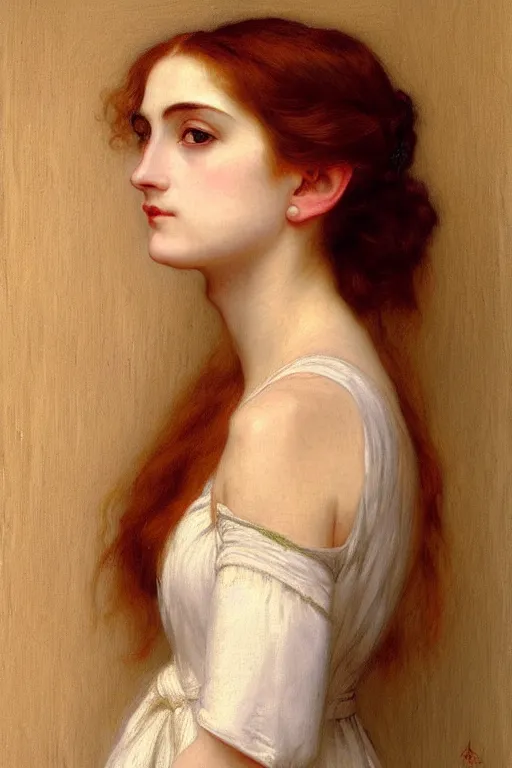 Image similar to victorian lady, painting by rossetti bouguereau, detailed art, artstation