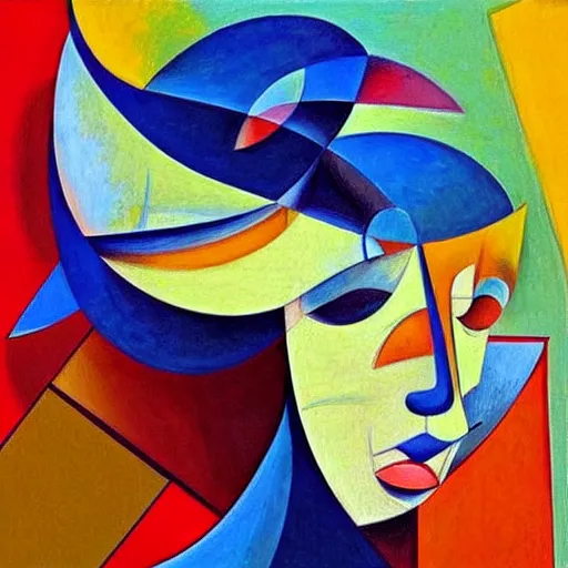 Image similar to intricate, amazing, abstract, cubism, painting by nery de linn