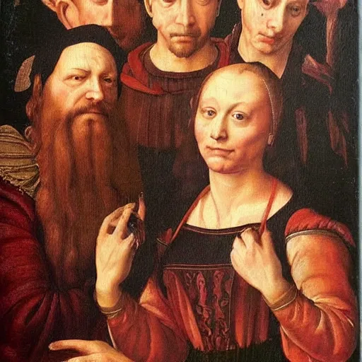 Prompt: a renaissance style portrait painting of Scary!! men