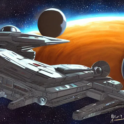 Prompt: space ship from star wars, highly detailed, digital painting