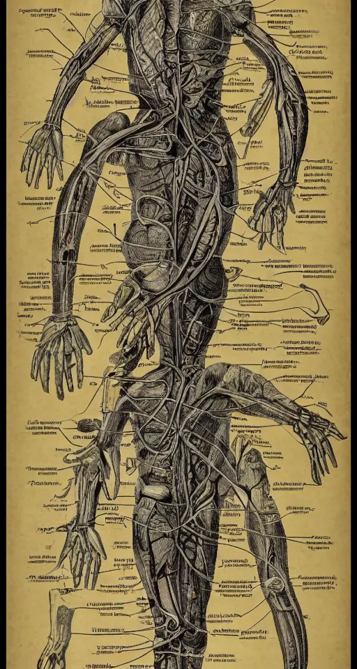 Prompt: anatomical diagram of an elder god